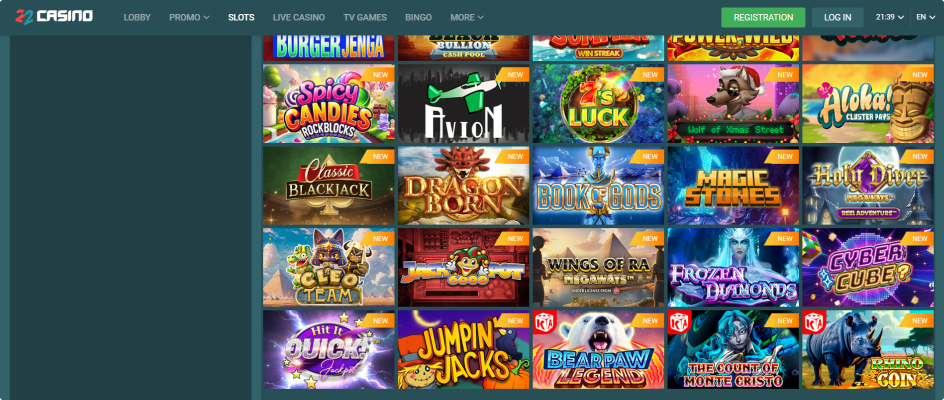 22Casino online
